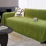 Housse canap� d?angle 3 places vert matcha, grande taille 180x230 cm