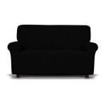 Housse de canap� extensible noire, anti - rayures, pour canap�s avec accoudoirs, housse de canap� universelle, ...