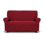 Housse de canap extensible rouge rubis new york, rsistante aux rayures, pour canaps avec accoudoirs, ...
