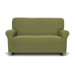 Housse de canap� extensible vert kiwi new york, anti - rayures, pour canap�s avec accoudoirs, housse ...