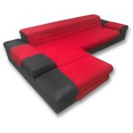 Housse de canap italia le protge - canap avec peninsula matelass unito rouge bordeaux sige cm. 190 ...