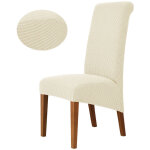 Housse de chaise (beige?2pi�ces - xl salle � manger jacquard extensible xl amovible lavable couverture ...