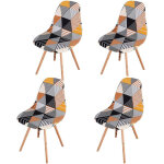 Housse de chaise scandinaves lot de 4, extensible housse de chaise de salle � manger, universelle couverture ...