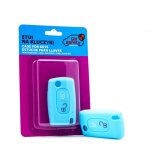 Housse de clé en silicone bleu clair pour citroën peugeot Housse de clé en silicone bleu clair pour citroën peugeot
