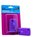 Housse de clé en silicone violet pour citroën peugeot Housse de clé en silicone violet pour citroën peugeot
