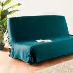 Housse de clic - clac anjali coton bleu canard 140x200cm atmosphera crateur d'intrieur