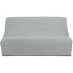 Housse clic - clac en coton panama gris clair