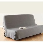 Housse pour clic - clac  nouettes olive - 140 x 200 cm - 200 x 140 - gris clair