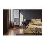 Univers d ? cor - housse de couette 100% satin de coton peign / 80 fils / cm - 140 x 200 cm - lin