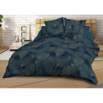 Housse de couette 220x240 + 2 taies - microfibre - olinda bleu