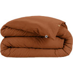 Housse de couette flanelle orange 140x200 cm