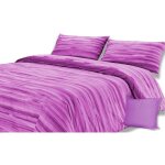 Housse de couette en pur coton dis. v�rone avec coussin meubles 1 place fuchsia