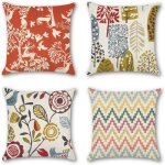 Housse de coussin coton et lin printemps et mandala modle taie d'oreiller pour canap maison salon chambre ...