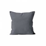 Housse de coussin unie 60x60 cm alix gris, par soleil d'ocre