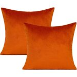 Housses de coussin en velours orange br�l� thanksgiving e housse de coussin d�corative, 45x45 cm