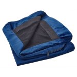 Housse couvre canapé 2 places en velours bleu marine amovible et lavable entretien facile beliani Housse couvre canapé 2 places en velours bleu marine amovible et lavable entretien facile beliani