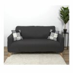 The home deco factory - housse de canap 2 places 'extensible' 80x170cm gris