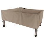 Housse d'extérieur pour table, gris beige, rectangulaire, 185 cm x 105 cm x 60 cm - perel Housse d'extérieur pour table, gris beige, rectangulaire, 185 cm x 105 cm x 60 cm - perel