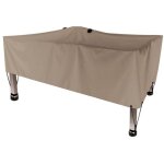 Housse d'extrieur pour table, gris beige, rectangulaire, 185 cm x 105 cm x 60 cm - perel