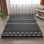 Housse imprim�e pour matelas futon tatami sans futon, coton doux avec fermeture �clair, 150x200 cm