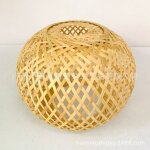 Housse de lampe de lustre en bambou tiss abat - jour en bambou pour abat - jour de lampe suspendue dcor ...