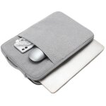 Housse pour ordinateur portable 13 pouces, sac �tanche unisexe, protection en polyester, gris clair