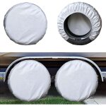 Housses de pneus pour roue de camping - car (lot de 4 argent), protections solaires uv impermables oxford ...