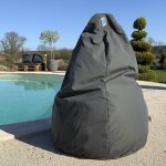Housse pour pouf poire gris anthracite 80 cm