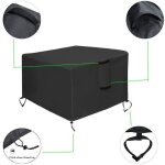 [jamais utilis�] housse de protection pour brasero oxford 420d housse pour foyer carr� d'ext�rieur couverture ...