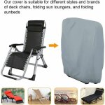 Housse de protection pour chaise longue pliante, housse transat jardin anti - poussi�re, imperm�able, ...
