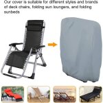 Housse de protection pour chaise longue pliante, housse transat jardin anti - poussire, impermable, ...