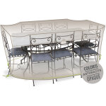 Housse de protection cover air pour table rectangulaire + 10 chaises - 290 x 130 x 70 cm - jardiline Housse de protection cover air pour table rectangulaire + 10 chaises - 290 x 130 x 70 cm - jardiline