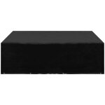 Housse de protection etanche pour meuble de salon de jardin 12 ?illets rectangulair 250x250x70 cm noir ...