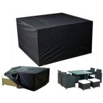Housse de protection large pour salon de jardin carr� 4 places. bache de protection, housse pour mobilier ...