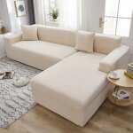 Housse de protection lavable suave pour canap� d'angle avec m�ridienne (gauche / droite) , housse de ...