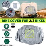 Housse de protection avec panneau r�fl�chissant pour 2 - 3 v�los protection solaire �tanche pour camping ...