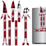 Housses de protection pour poign�es de r�frig�rateur de no�l - d�corations de no�l - lot de 6