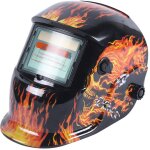 Masque soudure: grand cran de vue auto darkening casque de soudage  nergie solaire, avec batterie ...
