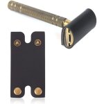 Housse de rasoir de scurit en cuir - tui de protection en noir pour rasoirs de scurit - protecteur ...