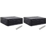 Housses de salon de jardin 2 pcs 8 ?illets 250x210x90 cm vidaxl