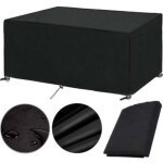 Housse salon de jardin 225x110, housse table jardin 225x110x75cm protection bache table de jardin mobilier ...
