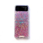 Housse - samsung - z flip 4 - antichoc - rigide - transparent avec paillettes