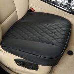 Housse de sige auto black panther en pu, bord enveloppant, housse de sige avant (1 pice, noire)