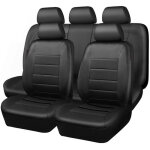 Housses de si�ge auto universelles, 9 protections avant et arri�re en cuir pu, ensemble complet compatible ...