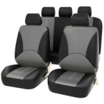 Housses de sige auto universelles en cuir respirant, ensemble complet de 9 pices, accessoires d'intrieur ...