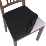 Housses de si�ge de chaise jacquard 6pcs, couverture housse de coussin canape galette lavable et amovible ...