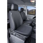 Walser - housse de si�ge transporter en tissu pour mercedes vito / viano, 2 si�ges simples