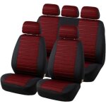 Housse siege voiture universel rouge ensemble de housses si�ge auto universelle jeu complet en tissu ...