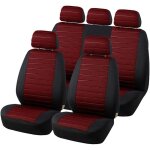 Housse siege voiture universel rouge ensemble de housses si�ge auto universelle jeu complet en tissu ...