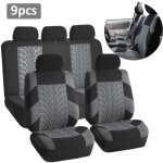 Housse de si�ge voiture universelle gris fonc� couvre sieges pour avant et arri�re mod�le de texture ...